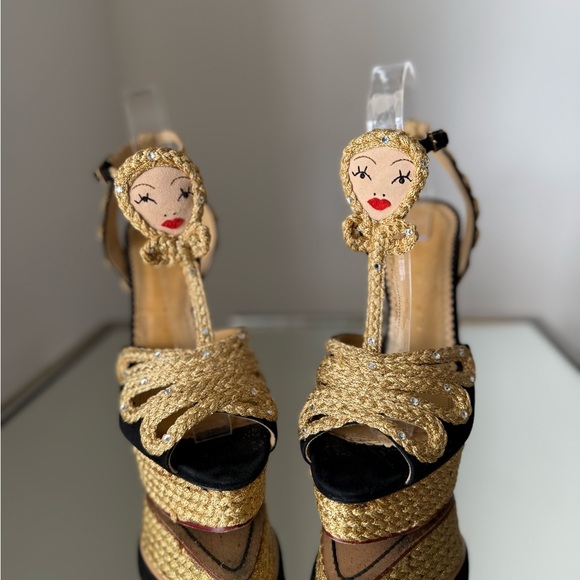 Charlotte Olympia “Rapunzel” Braided Platform Sandals $1,595 38.5 - Picture 6 of 13